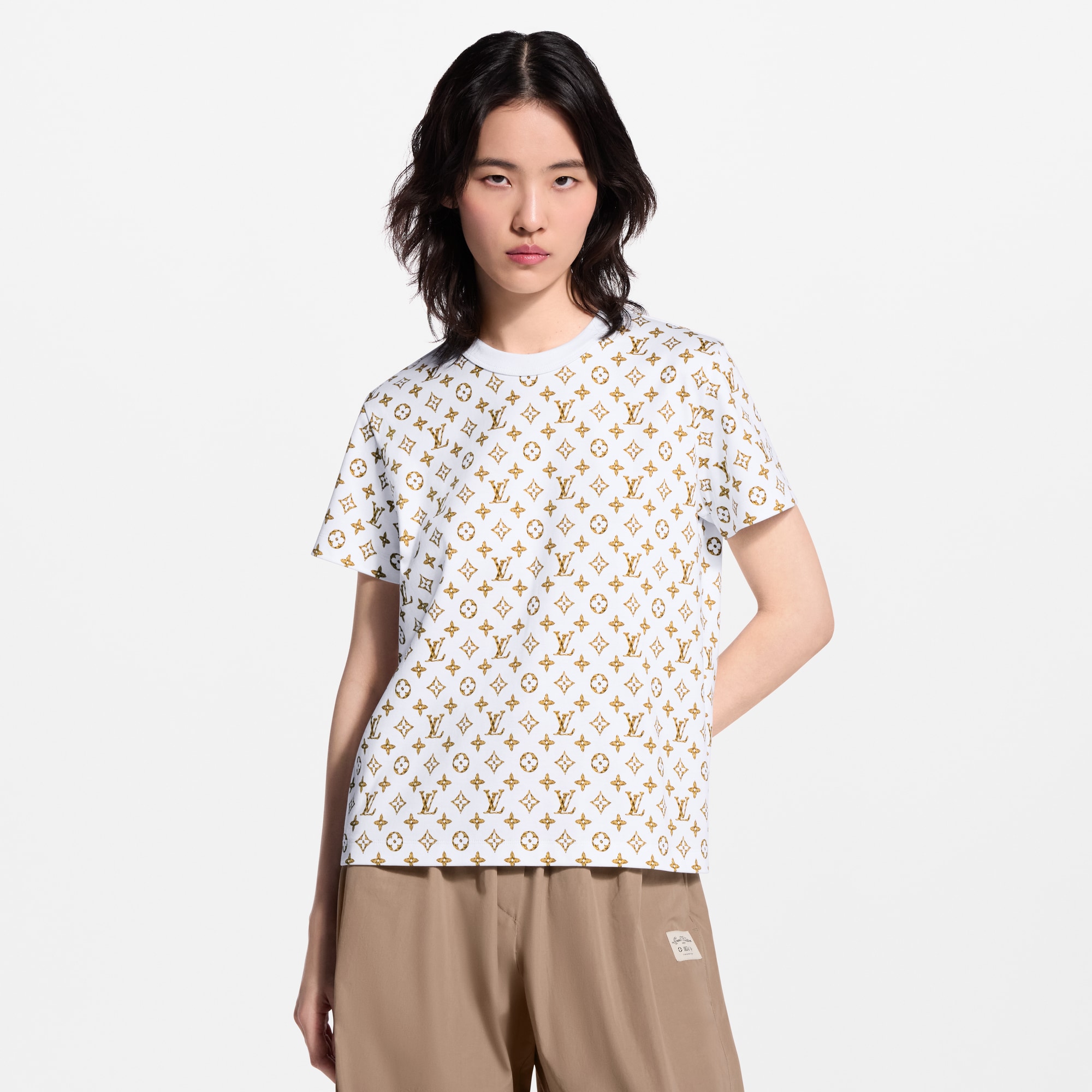 Woven Monogram Print T-Shirt - Women - Ready-to-Wear | LOUIS VUITTON ®